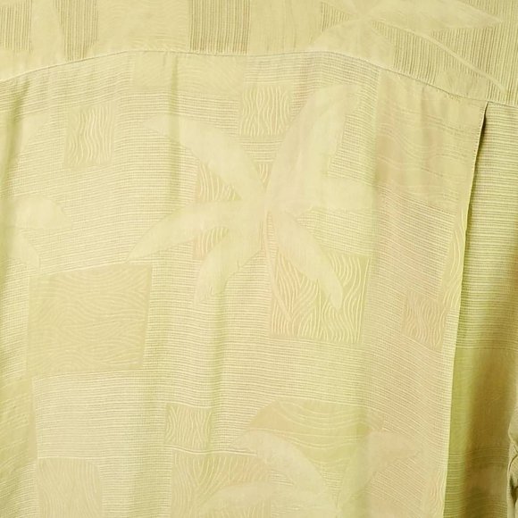 Tommy Bahama Mens Hawaiian Shirt Green Palm Trees Short Sleeve 100% Silk L - Picture 5 of 7